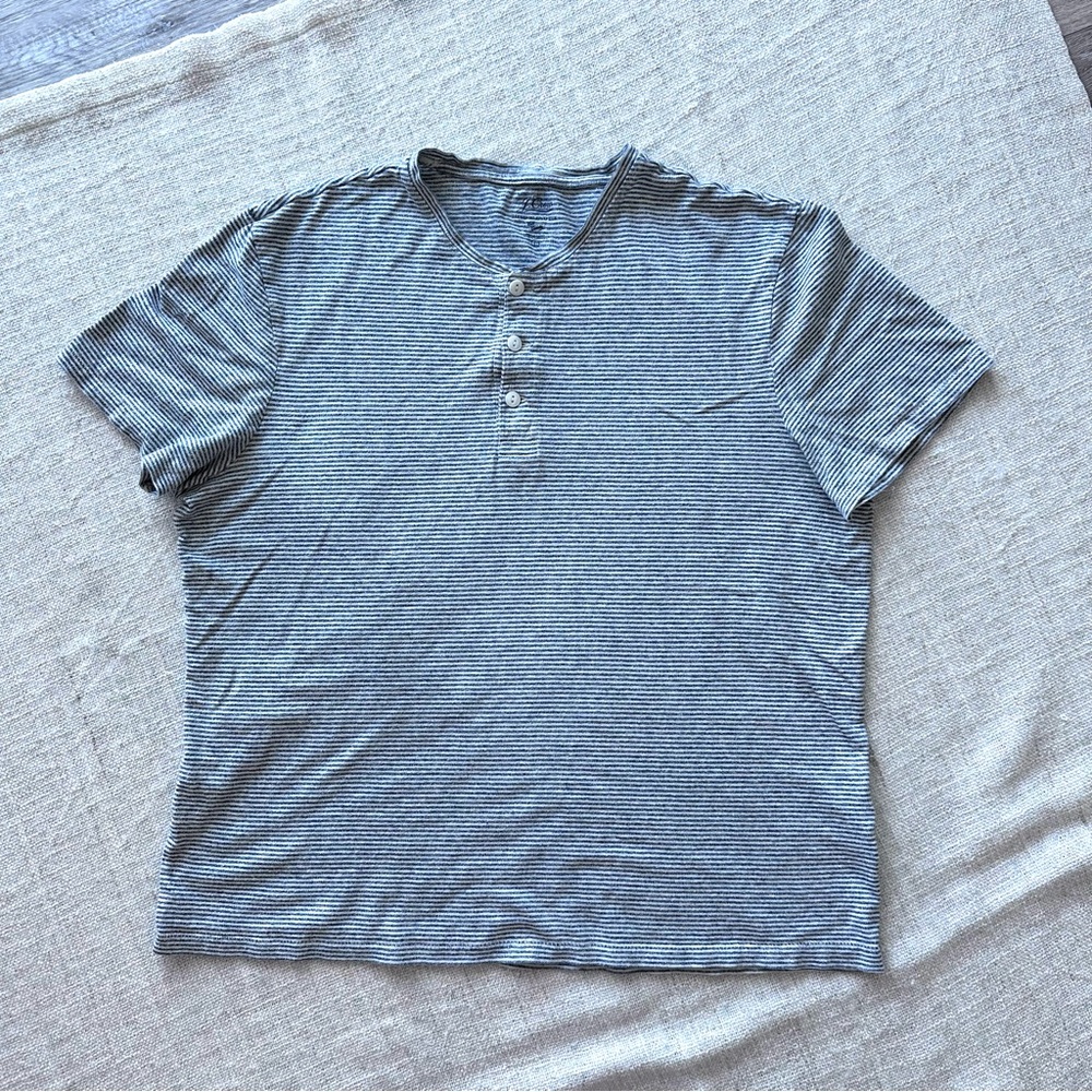J. Crew Blue Striped Casual Shirt soft cotton